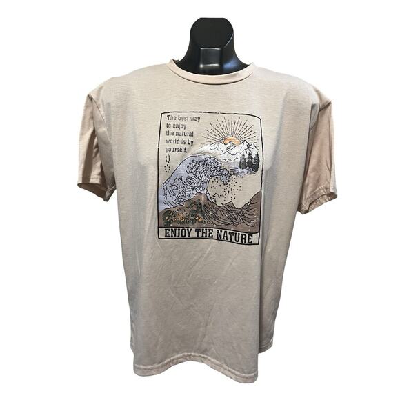 Shein Enjoy The Nature Graphic T-Shirt - Men’s Large - Picture 1 of 4